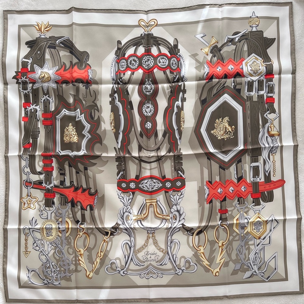Hermes Silk Scarf -Brides Et Destin 90